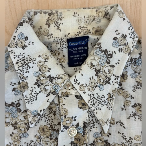Vintage Career Club Floral 70’s Shirt - Picture 3 of 7